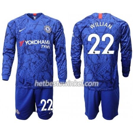 Chelsea Willian 22 Voetbaltenues Kind Thuis 2019/20 - LS (+ Korte broeken)